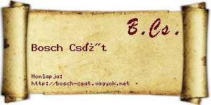 Bosch Csát névjegykártya